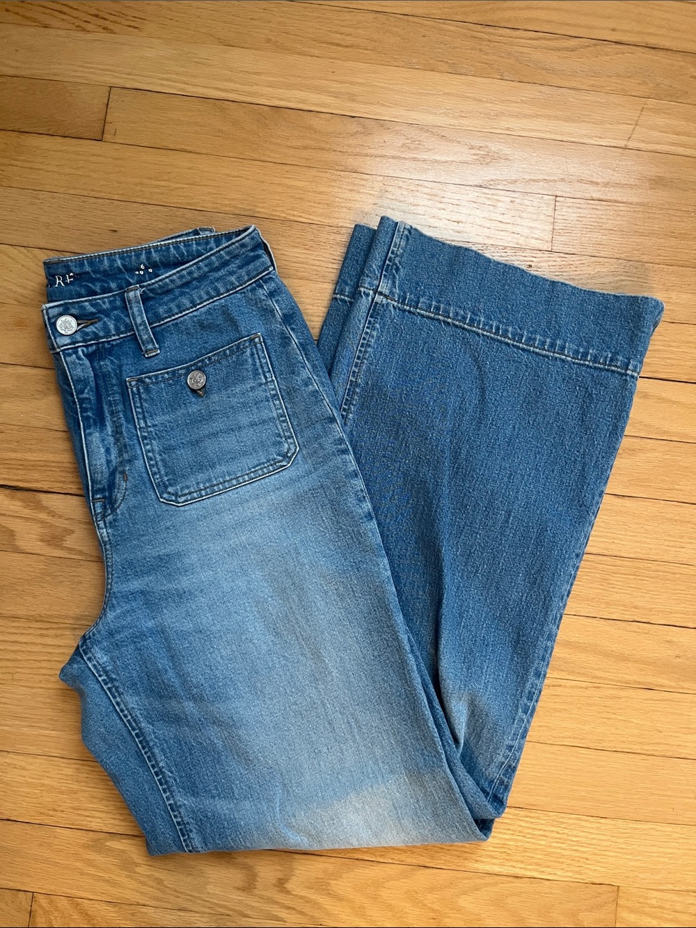 J. Crew High Rise Wide Leg Sailor Trouser Jeans